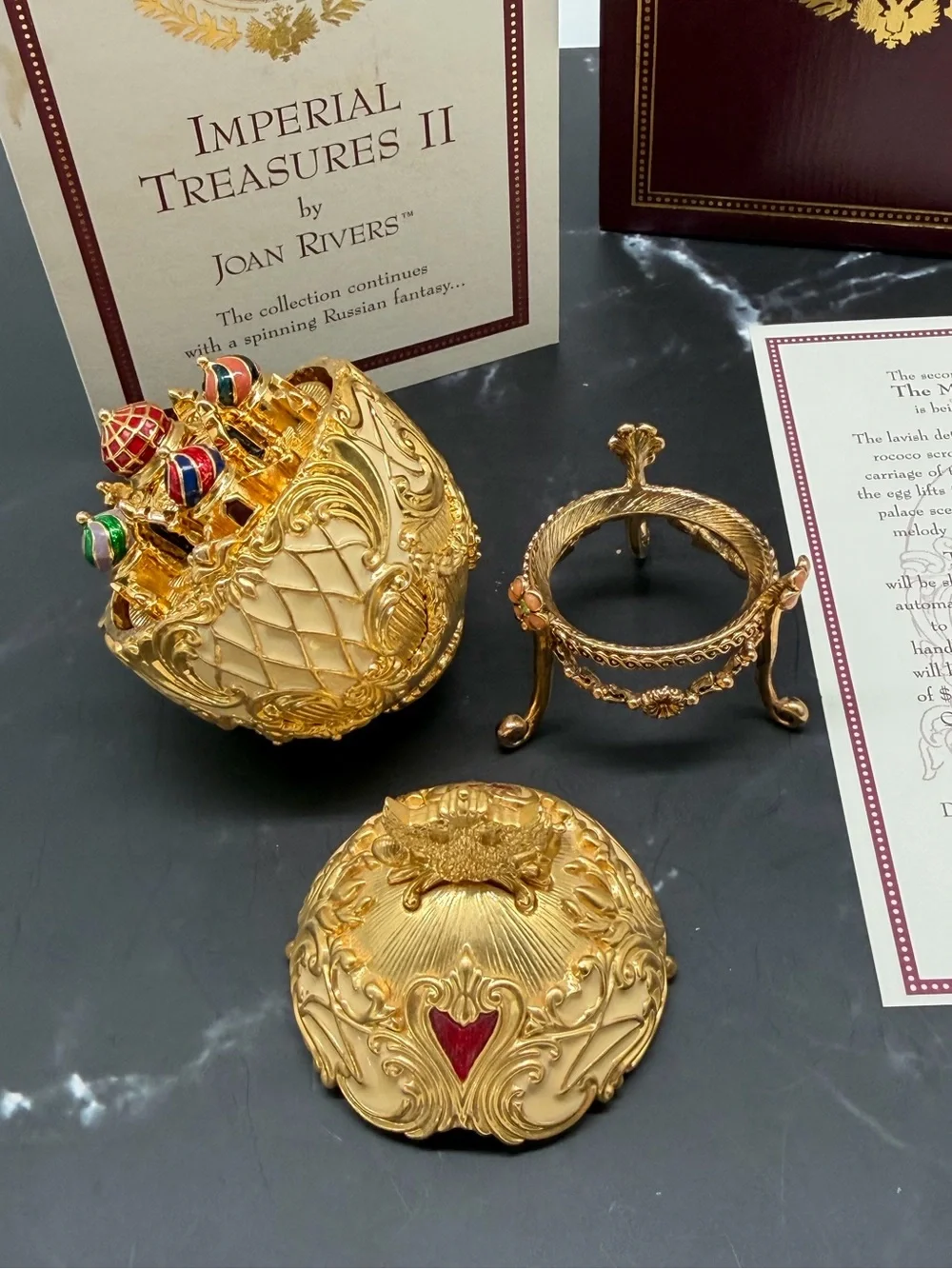 Joan Rivers Imperial Treasures II Musical Palace Egg COA Box Works QVC